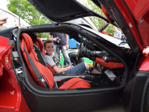 Boy in LaFerrai, LaFerrai at Prescott Hill Climb